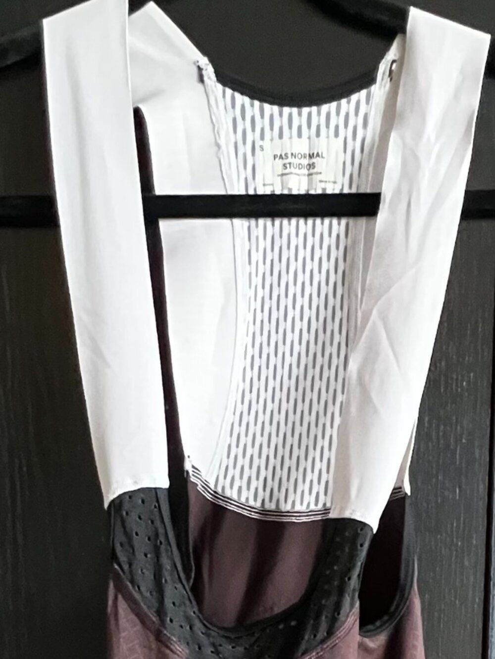 The Pas Normal Studios Burgundy Mechanism Bib Womens Small